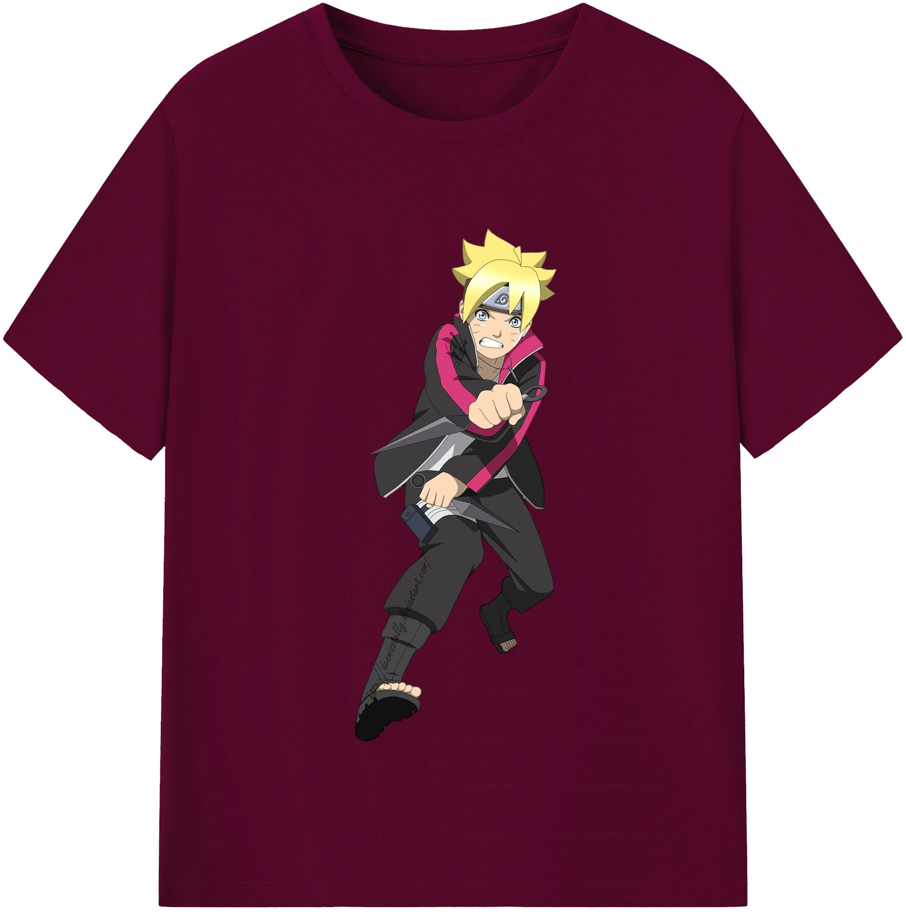 （画像用） NARUTO -ナルト- うずまき ボルト Uzumaki Boruto レディースカジュアルプリントTシャツ（綿100％）